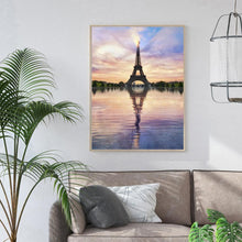 Lade das Bild in den Galerie-Viewer, Eisenturm - voller runder Diamant - 30x40cm