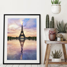 Lade das Bild in den Galerie-Viewer, Eisenturm - voller runder Diamant - 30x40cm