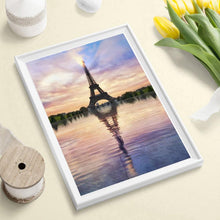 Lade das Bild in den Galerie-Viewer, Eisenturm - voller runder Diamant - 30x40cm