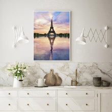 Lade das Bild in den Galerie-Viewer, Eisenturm - voller runder Diamant - 30x40cm