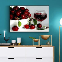 Lade das Bild in den Galerie-Viewer, Kirsche - voller runder Diamant - 40x30cm