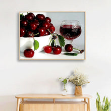 Lade das Bild in den Galerie-Viewer, Kirsche - voller runder Diamant - 40x30cm