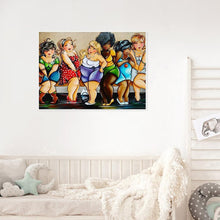 Lade das Bild in den Galerie-Viewer, Cartoon Damen - voller runder Diamant - 40x30cm