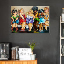 Lade das Bild in den Galerie-Viewer, Cartoon Damen - voller runder Diamant - 40x30cm