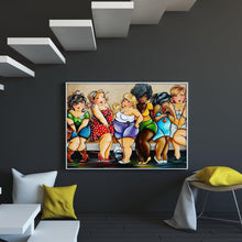 Lade das Bild in den Galerie-Viewer, Cartoon Damen - voller runder Diamant - 40x30cm