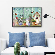 Lade das Bild in den Galerie-Viewer, Gartenarbeit - voller runder Diamant - 40x30cm