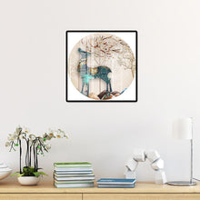 Lade das Bild in den Galerie-Viewer, Hirsch - voller runder Diamant - 40x40cm