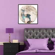 Lade das Bild in den Galerie-Viewer, Hirsch - voller runder Diamant - 40x40cm