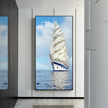 Lade das Bild in den Galerie-Viewer, Schiff - voller runder Diamant - 45x85cm