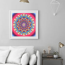 Lade das Bild in den Galerie-Viewer, Bunte Blume - voller runder Diamant - 30x30cm