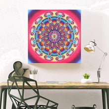 Lade das Bild in den Galerie-Viewer, Bunte Blume - voller runder Diamant - 30x30cm