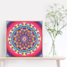 Lade das Bild in den Galerie-Viewer, Bunte Blume - voller runder Diamant - 30x30cm