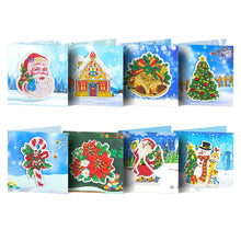 Lade das Bild in den Galerie-Viewer, 8pcs/Set-Christmas-Diamond Grußkarten