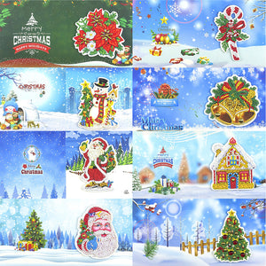 8pcs/Set-Christmas-Diamond Grußkarten