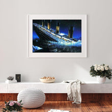 Lade das Bild in den Galerie-Viewer, Segelschiff - voller quadratischer Diamant - 50x40cm