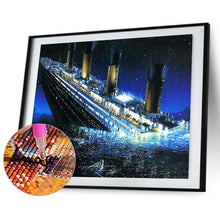 Lade das Bild in den Galerie-Viewer, Segelschiff - voller quadratischer Diamant - 50x40cm