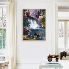 Lade das Bild in den Galerie-Viewer, Wasserfall - voller quadratischer Diamant - 40x50cm