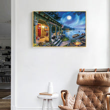 Lade das Bild in den Galerie-Viewer, Mond Nacht - voller quadratischer Diamant - 50x40cm