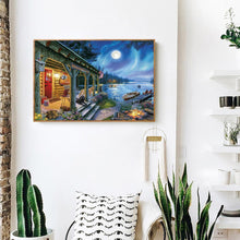 Lade das Bild in den Galerie-Viewer, Mond Nacht - voller quadratischer Diamant - 50x40cm