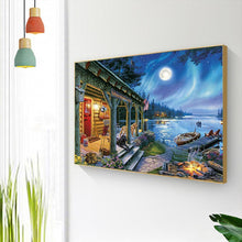 Lade das Bild in den Galerie-Viewer, Mond Nacht - voller quadratischer Diamant - 50x40cm