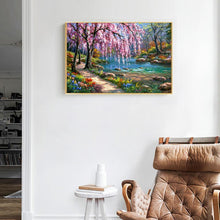 Lade das Bild in den Galerie-Viewer, Flussbaum - voller quadratischer Diamant - 40x40cm