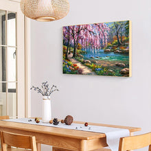 Lade das Bild in den Galerie-Viewer, Flussbaum - voller quadratischer Diamant - 40x40cm