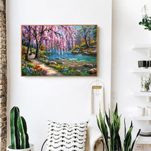 Lade das Bild in den Galerie-Viewer, Flussbaum - voller quadratischer Diamant - 40x40cm