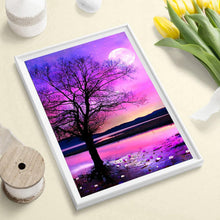 Lade das Bild in den Galerie-Viewer, Fantasy Mondbaum - voller quadratischer Diamant - 40x50cm