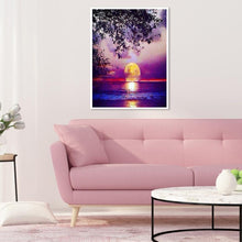 Lade das Bild in den Galerie-Viewer, Fantasy Mondbaum - voller quadratischer Diamant - 40x50cm