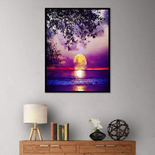 Lade das Bild in den Galerie-Viewer, Fantasy Mondbaum - voller quadratischer Diamant - 40x50cm