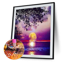 Lade das Bild in den Galerie-Viewer, Fantasy Mondbaum - voller quadratischer Diamant - 40x50cm