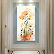 Lade das Bild in den Galerie-Viewer, Fischblumen - voller runder Diamant - 45x85cm