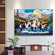 Lade das Bild in den Galerie-Viewer, Farbe Pferd - voller quadratischer Diamant - 50x40cm