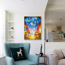 Lade das Bild in den Galerie-Viewer, Maus Ente - voller quadratischer Diamant - 40x50cm