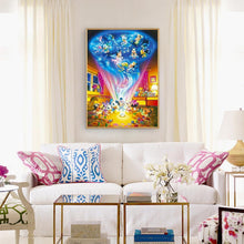 Lade das Bild in den Galerie-Viewer, Maus Ente - voller quadratischer Diamant - 40x50cm