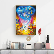 Lade das Bild in den Galerie-Viewer, Maus Ente - voller quadratischer Diamant - 40x50cm