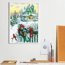 Lade das Bild in den Galerie-Viewer, Schneeblick - voller quadratischer Diamant - 40x50cm