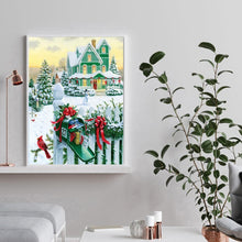 Lade das Bild in den Galerie-Viewer, Schneeblick - voller quadratischer Diamant - 40x50cm