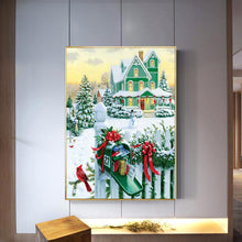 Lade das Bild in den Galerie-Viewer, Schneeblick - voller quadratischer Diamant - 40x50cm