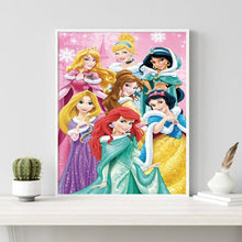 Lade das Bild in den Galerie-Viewer, Kreuz-Ctitch Prinzessin - voller quadratischer Diamant - 40x50cm