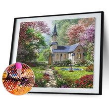 Lade das Bild in den Galerie-Viewer, Kreuz-Ctitch Berghütte - voller quadratischer Diamant - 50x40cm