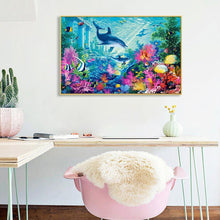 Lade das Bild in den Galerie-Viewer, Delphin - voller quadratischer Diamant - 50x40cm