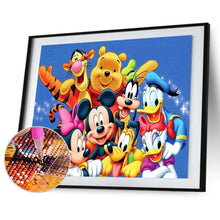 Lade das Bild in den Galerie-Viewer, Cartoon Maus Bär - voller quadratischer Diamant - 50x40cm