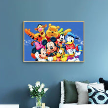 Lade das Bild in den Galerie-Viewer, Cartoon Maus Bär - voller quadratischer Diamant - 50x40cm