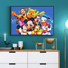 Lade das Bild in den Galerie-Viewer, Cartoon Maus Bär - voller quadratischer Diamant - 50x40cm