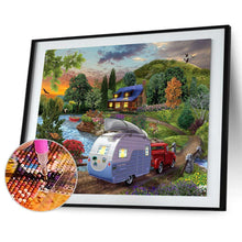 Lade das Bild in den Galerie-Viewer, Bergwagen - voller quadratischer Diamant - 50x40cm