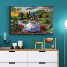 Lade das Bild in den Galerie-Viewer, Bergwagen - voller quadratischer Diamant - 50x40cm