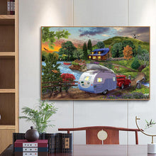 Lade das Bild in den Galerie-Viewer, Bergwagen - voller quadratischer Diamant - 50x40cm