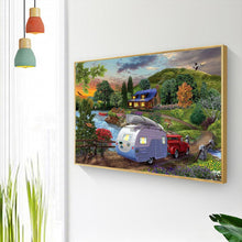 Lade das Bild in den Galerie-Viewer, Bergwagen - voller quadratischer Diamant - 50x40cm
