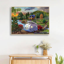 Lade das Bild in den Galerie-Viewer, Bergwagen - voller quadratischer Diamant - 50x40cm